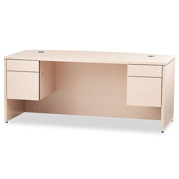 HON® 10500 Series Bow Front Double Pedestal Desk, 72" X 36" X 29.5", Natural Maple freeshipping - TVN Wholesale